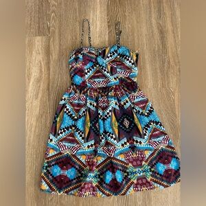 Xhilaration Colorful Geometric Mini Dress